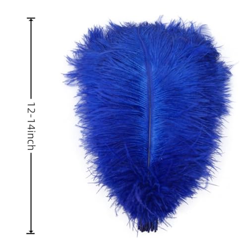 Sowder 10pcs Ostrich Feathers 12-14inch(30-35cm) for Home Wedding Decoration(Royal Blue) - Image 5