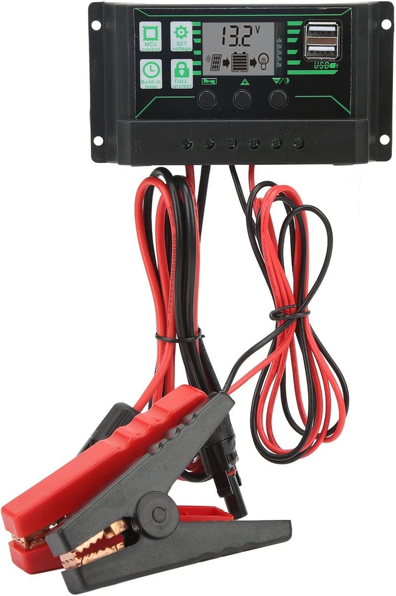 12V 24V وحدة تحكم شحن شمسية، MPPT 30A، 360W، معاملات قابلة للتعديل، شاشة عرض LCD - كفاءة عالية في استخدام الطاقة، ميزات حماية متعددة، مثالية لأنظمة الطاقة الشمسية الخارجية - Image 1