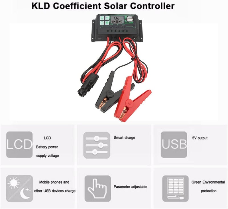 12V 24V وحدة تحكم شحن شمسية، MPPT 30A، 360W، معاملات قابلة للتعديل، شاشة عرض LCD - كفاءة عالية في استخدام الطاقة، ميزات حماية متعددة، مثالية لأنظمة الطاقة الشمسية الخارجية - Image 2