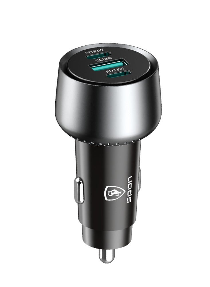 SPON 84W Fast USB C Car Charger Adapter 3 Ports Car Mobile Phone Fast Charging Socket Plug  Car Charger Compatible With iPhone 16 15 Pro Max MacBook Pro Air Samsung S24 S23 Ultra Xiaomi - Image 2