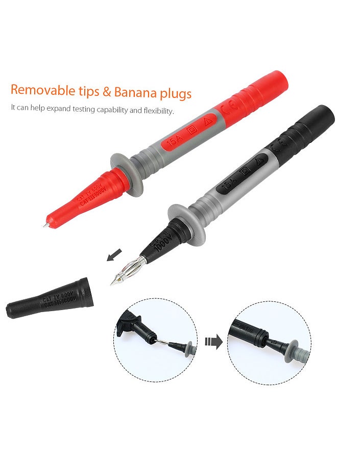 Generic - MK30 21pcs Electronic Test Lead Kits Multimeter Lead with Alligator Clips Replaceable Probes Tips Accessories Kit for DMM Digital Multi Meter & Clamp Meters - Image 1