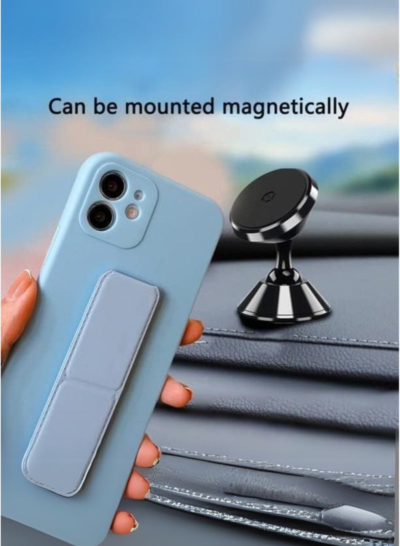 DUSALA Magnetic Mobile Phone Holder Lazy Multi-functional Vertical And Horizontal Stand Foldable Back Stick Mobile Phone Stand | BLACK - Image 3