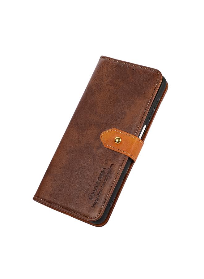 S-TOP Case For OPPO Reno9 Pro+ KHAZNEH Dual-color Cowhide Texture Flip Leather Phone Case - Image 3