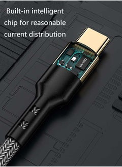 Ocean 60W PD Gilding Fast Charging Data Cable,C To C,Suitable For Apple iPhone 15/15 Pro/15 Plus/15 Pro Max 2M Long (Gold/Black)  - Image 2