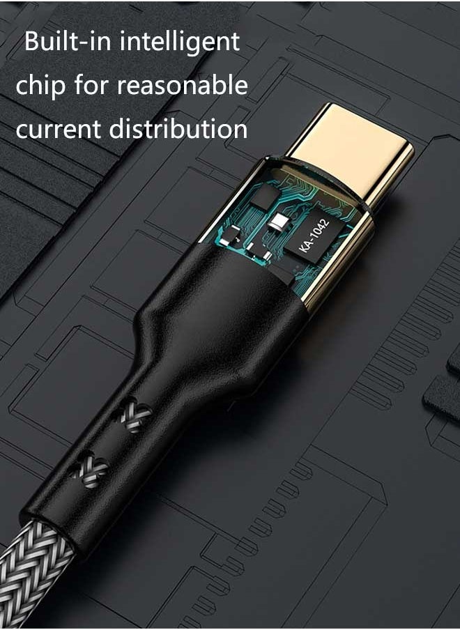 Ocean - 60W PD Gilding Fast Charging Data Cable,C To C,Suitable For Apple iPhone 15/15 Pro/15 Plus/15 Pro Max 2M Long (Gold/Black) - Image 1