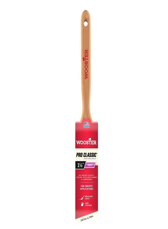 Wooster 1-1/2" White Bristle Angle SASH Brush - Image 2