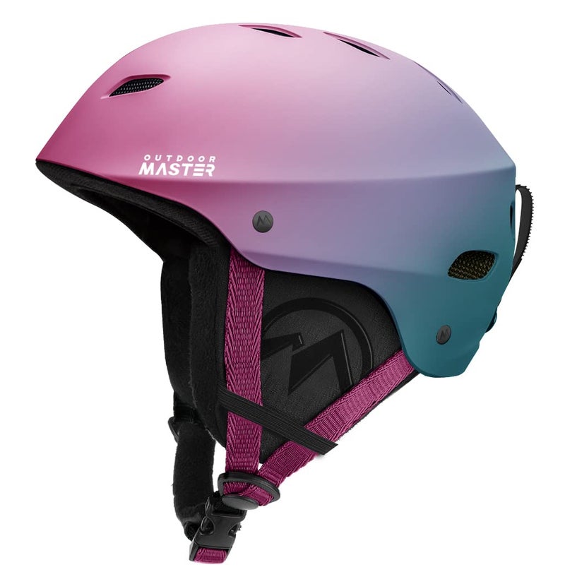 OutdoorMaster Kelvin Ski Helmet - Snowboard Helmet for Men, Women & Youth (Gradient Purple Blue,M) - Image 1