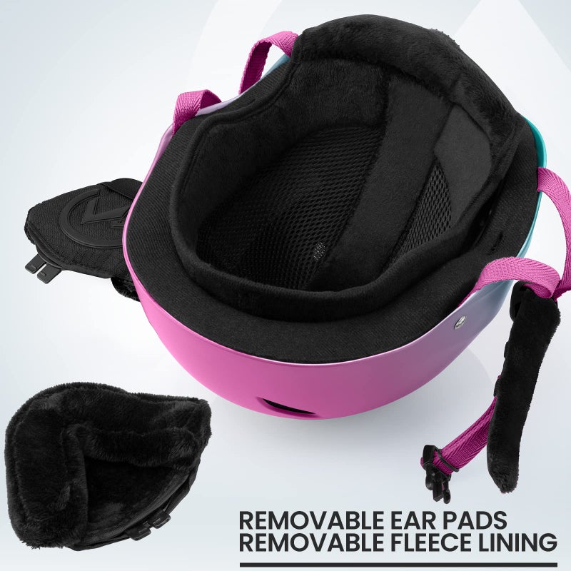 OutdoorMaster Kelvin Ski Helmet - Snowboard Helmet for Men, Women & Youth (Gradient Purple Blue,M) - Image 4