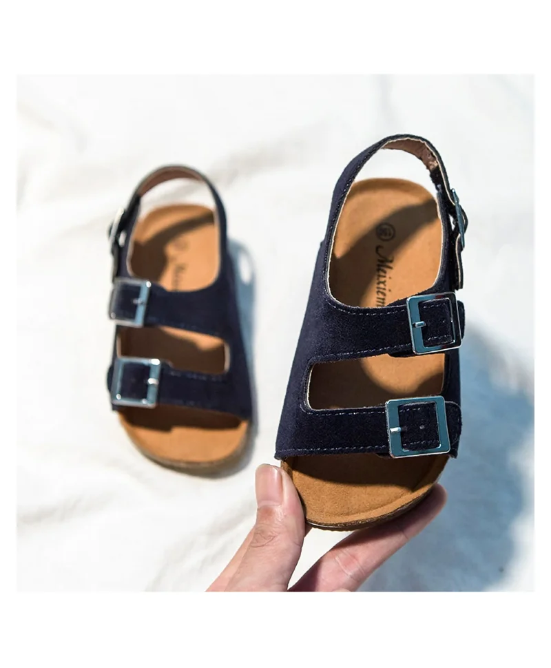 Mark & Mia Mark & Mia Hook & Loop Velcro Closure Sandals - Midnight Blue