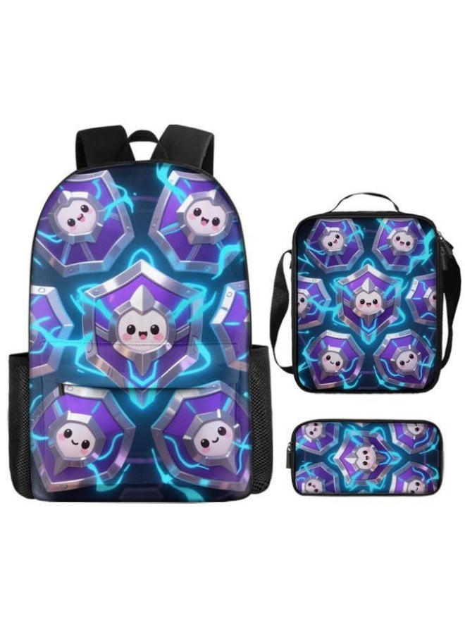 Bright Li Fire Fashion is unlimited! Cartoon bag three-piece set, suitable for a variety of scenes for students and teenagers (available for students, children, friends on outings, mountain climbing, school, etc.) - 52 - Image 2