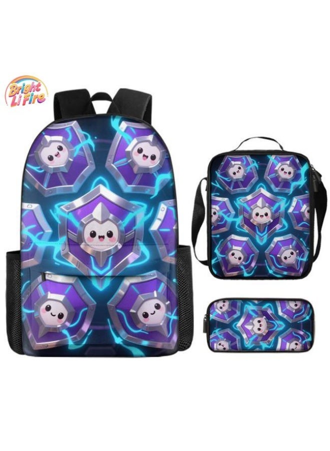 Bright Li Fire Fashion is unlimited! Cartoon bag three-piece set, suitable for a variety of scenes for students and teenagers (available for students, children, friends on outings, mountain climbing, school, etc.) - 52 - Image 1