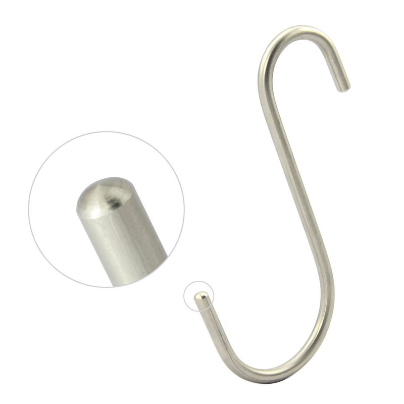 رولينج مجموعة من 4 قطع من Ruiling مقاس كبير جدًا 5.2 بوصة، خطافات متينة من الفولاذ المقاوم للصدأ المصقول الصلب المصقول على شكل حرف S، خطافات تعليق ثقيلة للحمام والمكتب وخزانة الملابس وغرفة التخزين. - Image 3