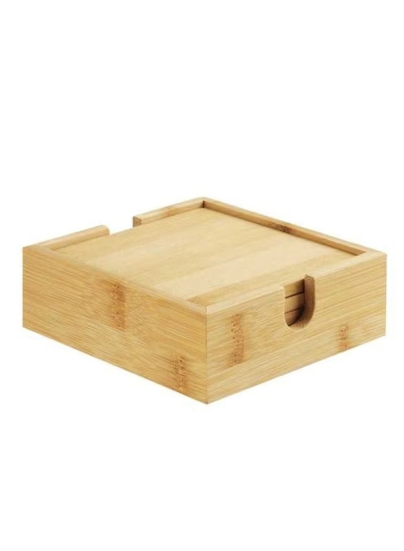 giftex Bamboo Tea Coasters Sets with Case - Image 2