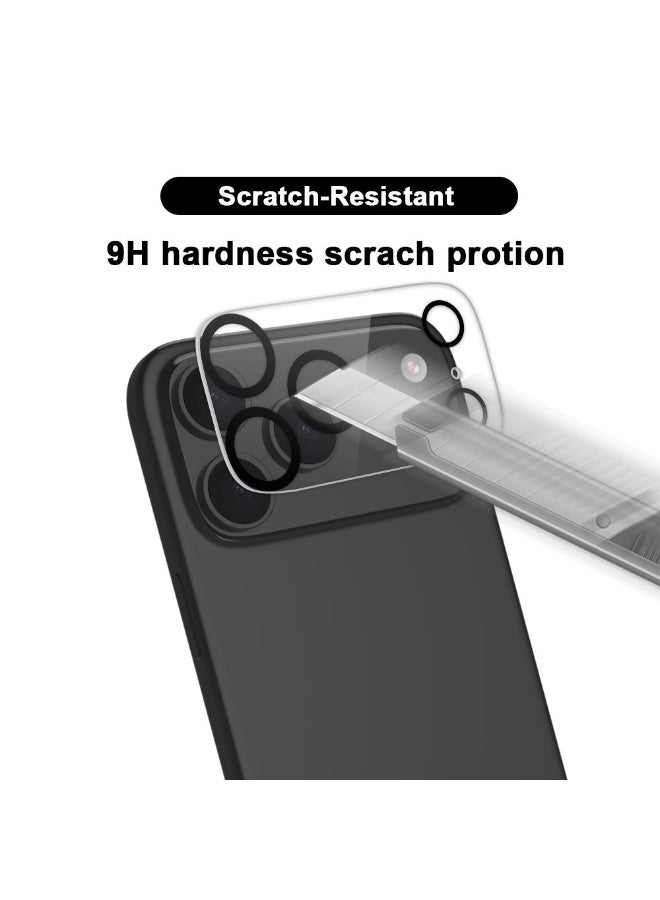 جومو ستور واقي شاشة وعدسة كاميرا لهاتف iPhone 17 Pro Max – زجاج مقوى 9H، مضاد للخدوش والبصمات، سهل التركيب، عبوة من 2، شفاف عالي الجودة، متوافق مع الكفرات - Image 2