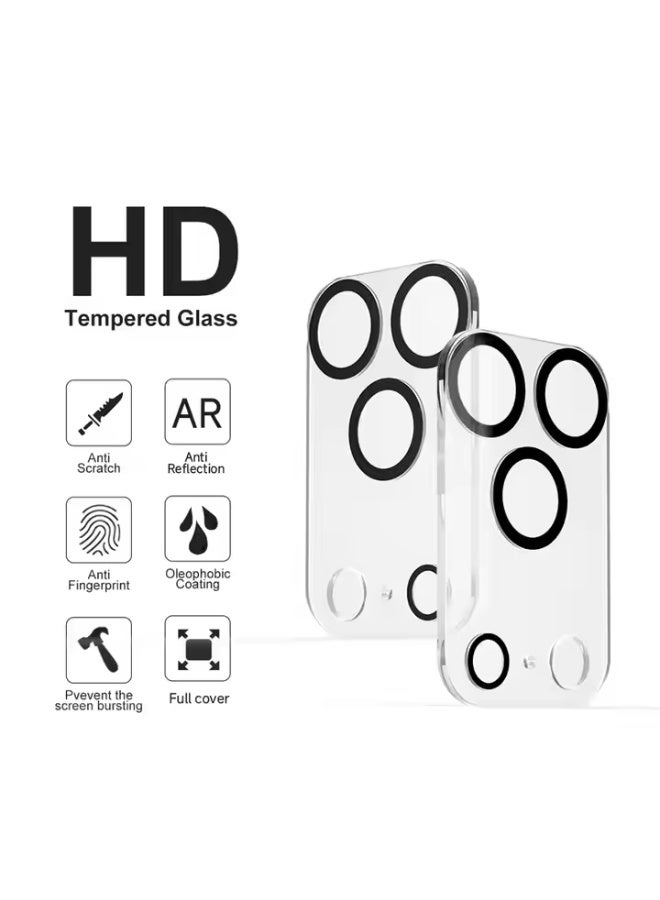 جومو ستور واقي شاشة وعدسة كاميرا لهاتف iPhone 17 Pro Max – زجاج مقوى 9H، مضاد للخدوش والبصمات، سهل التركيب، عبوة من 2، شفاف عالي الجودة، متوافق مع الكفرات - Image 5