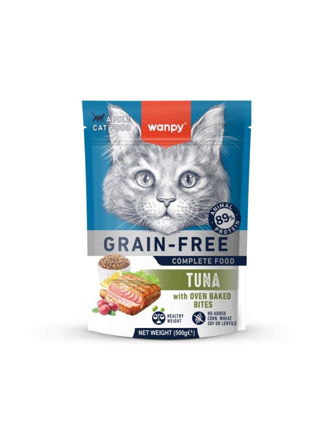 Wanpy Grain Free Complete Food for Adult Cat – Tuna Recipe 500g - Image 1