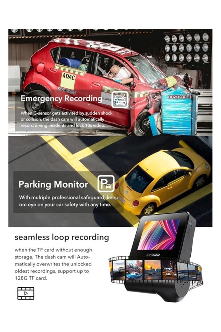 ddpai Z40 GPS Dual Dash Cam Car Camera Recorder Sony IMX335 1944P HD Video GPS Tracking 360 Rotation Wifi DVR 24H Parking Protector - Image 5