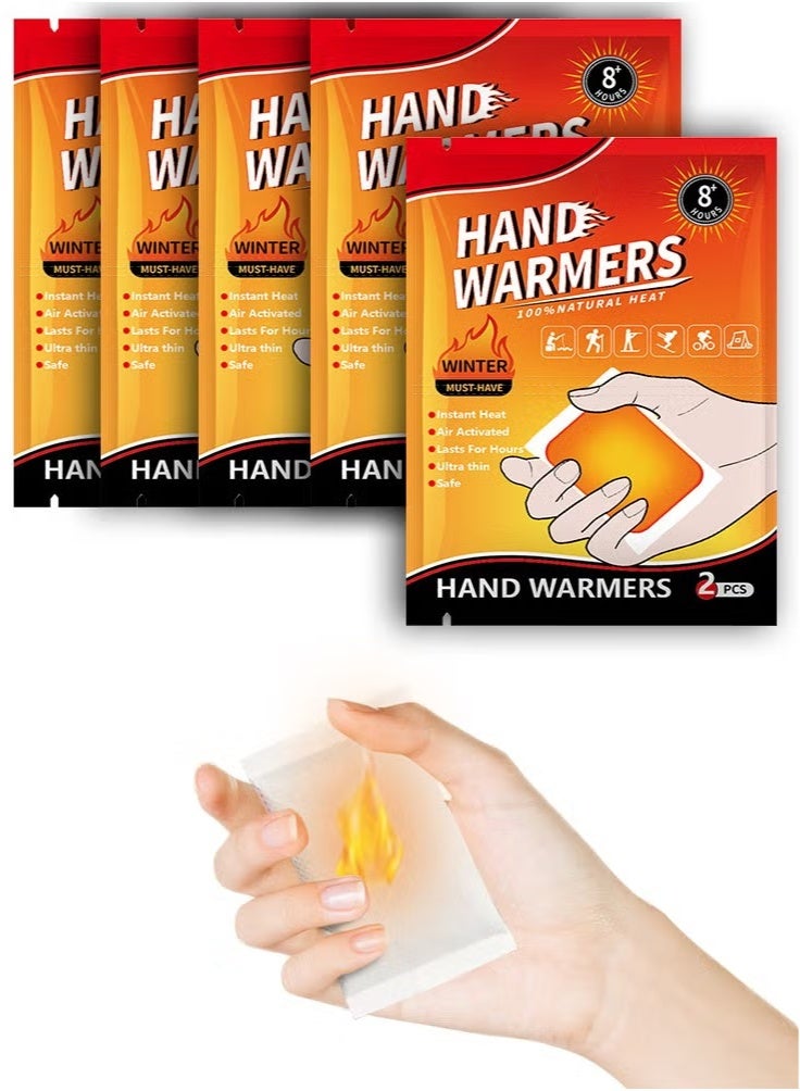 Air-Activated Disposable Hand Warmers, Unique Design Reacts with Air Creating a Safe and Long Lasting Hand Warmer, Disposable 10 Pair Pack, - Image 1