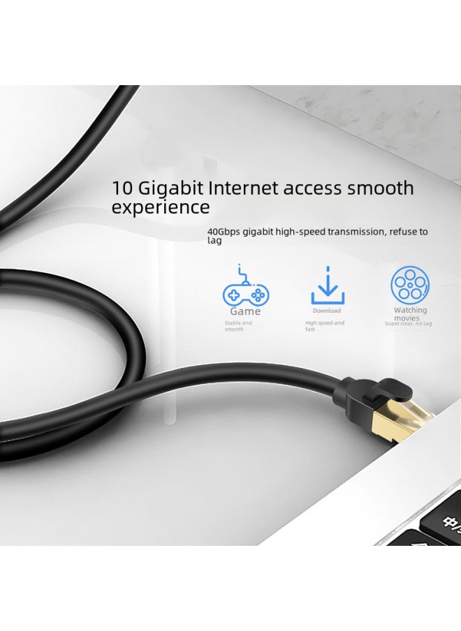 Generic Direct Cat8 Class 8-core 10gbps Shielded Pure Copper Network Cable For Gaming E-sports High-speed Network Jumper-Color:Class 8 Network Megabit Network Cable-Line Length:15 M  - Image 3