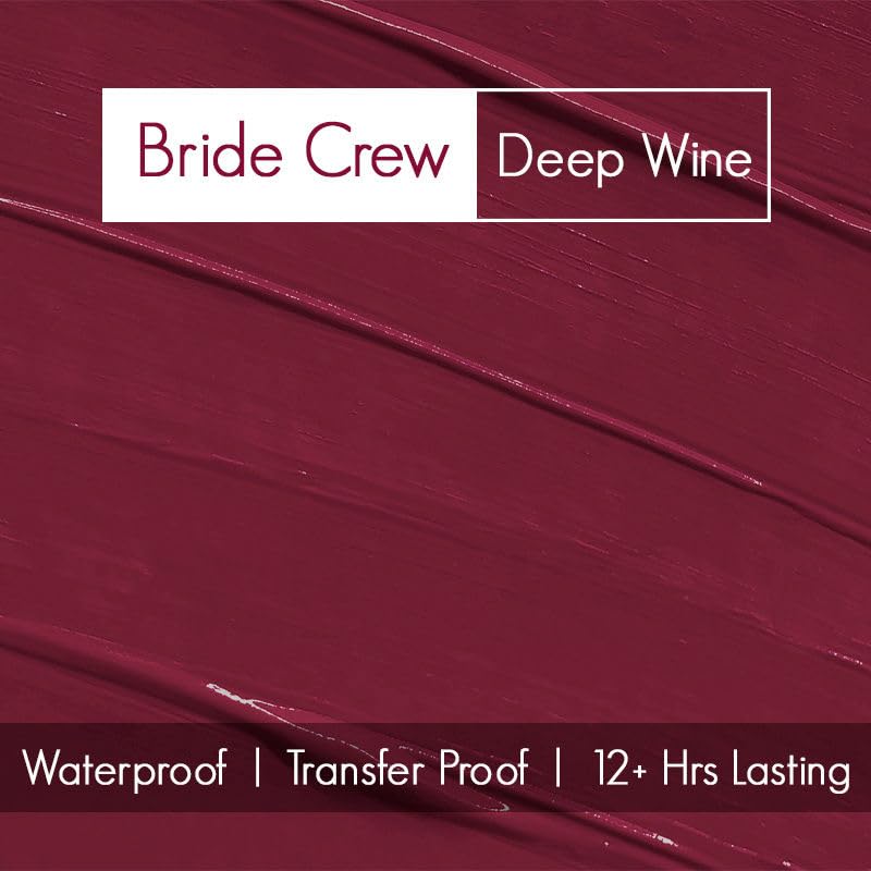 Nykaa All Day Matte Waterproof Transfer Proof Mask Proof 12H Liquid Lipstick Bride Crew - Image 3