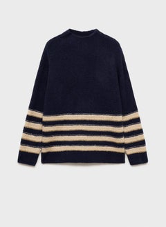 MANGO Perkins-Neck Striped Sweater  - Image 5