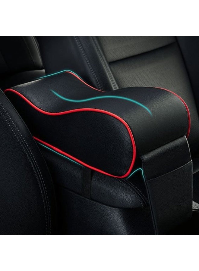 Max Comfort car armrest, comfortable memory foam cushion reduces arm and shoulder strain during long drives, premium padded leather fits most cars, black - Image 4