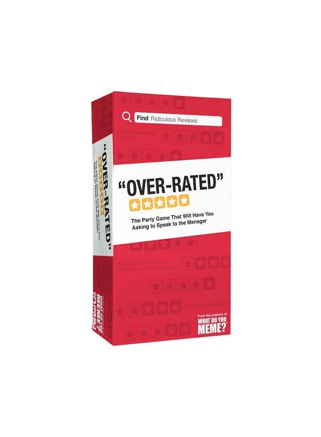WHAT DO YOU MEME? Over-Rated - The Game of Ridiculous Reviews - Adult Party Games for Social Gatherings - Image 1