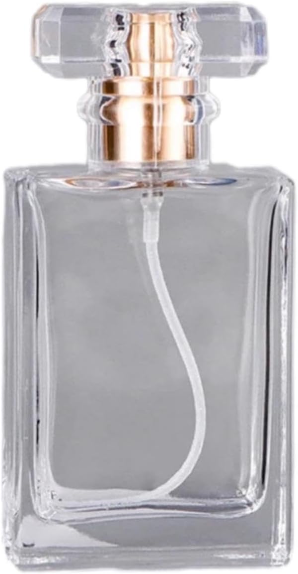 Generic Refillable Perfume Bottles 100ml with Screw Pump, Empty Clear Glass Atomizer For Colognes Body Mist. Portable Travel Size Cosmetic Fragrance Jars, AL001 