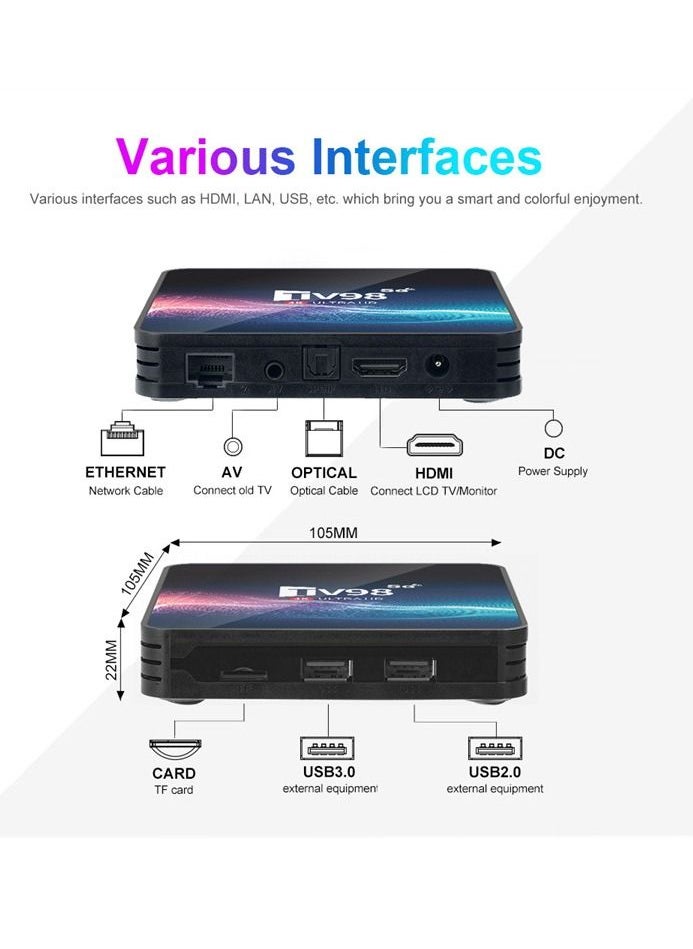 Furtey - Android 12.1 TV Box with Remote Control Allwinner H313 Quad Core ARM Cortex A53 Support 4K 3D Set Top Box Home Media Player - Image 1