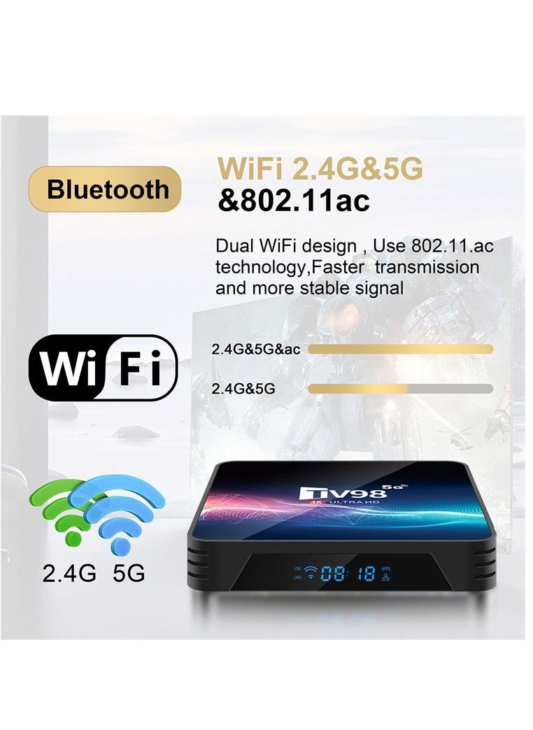 Furtey - Android 12.1 TV Box with Remote Control Allwinner H313 Quad Core ARM Cortex A53 Support 4K 3D Set Top Box Home Media Player - Image 1