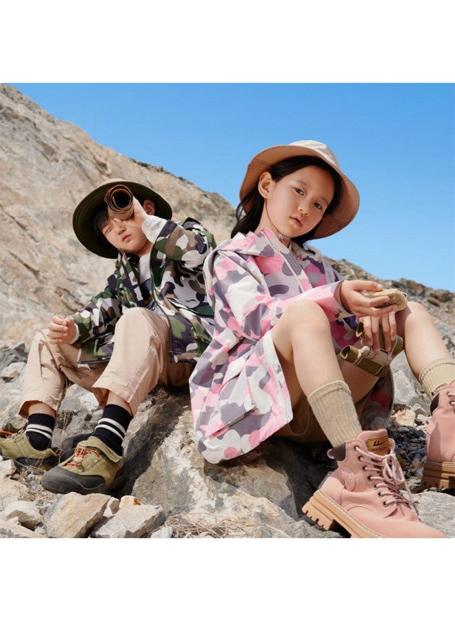 Annil Boys & Girls Kids Windbreaker Spring/autumn Loose Cargo Hooded Outdoor Functional Jacket - Image 3