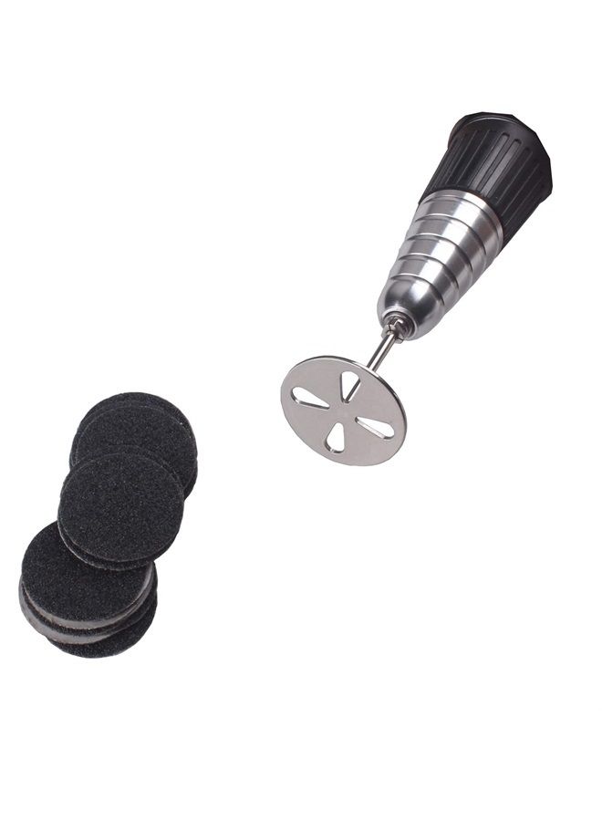 MZCMSL 100pcs Sandpaper Discs and 1pcs Metal Nail Bit,25mm Pedicure Sanding Disc Bit,Electric Foot Files,#80 Grit(Coarse) - Image 3