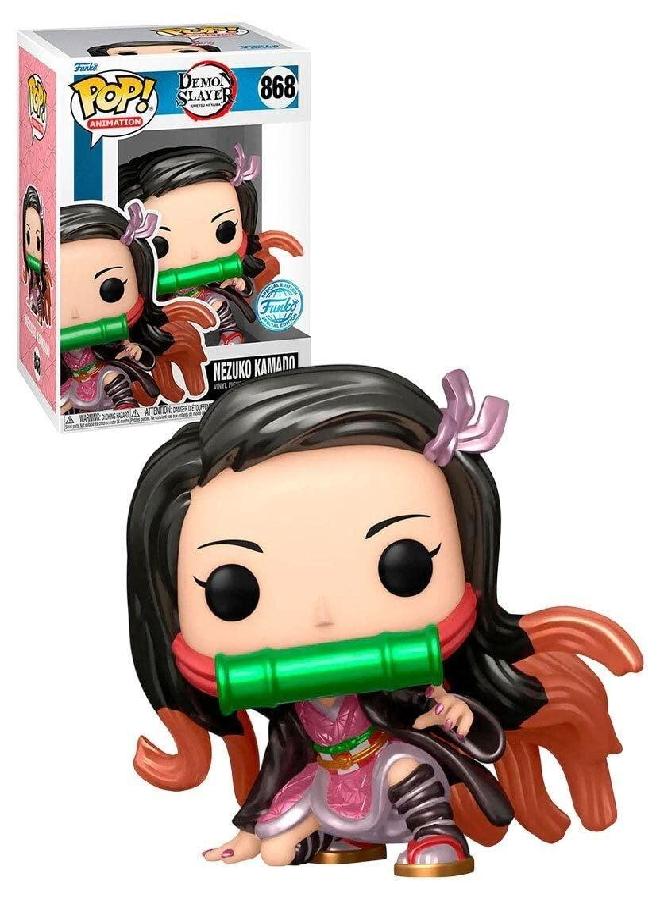 Funko Pop Demon Slayer Nezuko Kamado Toystop LACC Exclusive Metallic - Image 4
