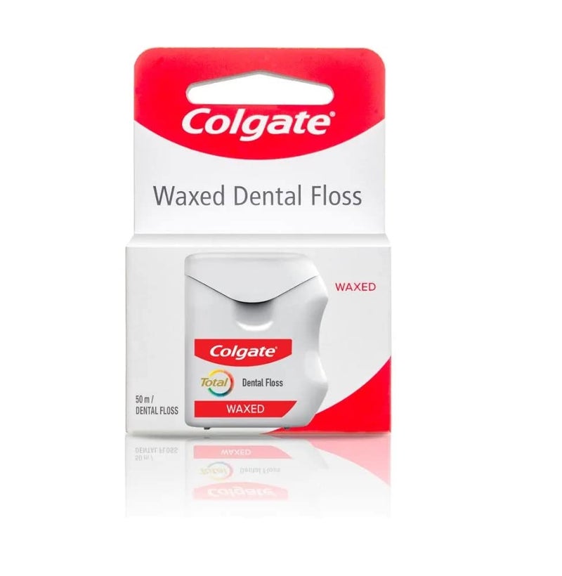 Colgate Waxed Dental Floss For Improved Mouth Health - Pack of 12 (2 Box 25Mtr. Each) Original Company Pack. - Image 2