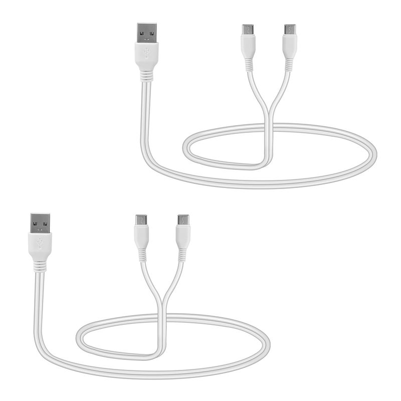 BTFO 2pcs Charging Cable for Momcozy M5 M6 M9 S9 Pro  S12 Pro Hands Free Breast Pumps Charger 2244 Inch Long White USB Power Cord Accessories for Momcozy M5 - Image 1