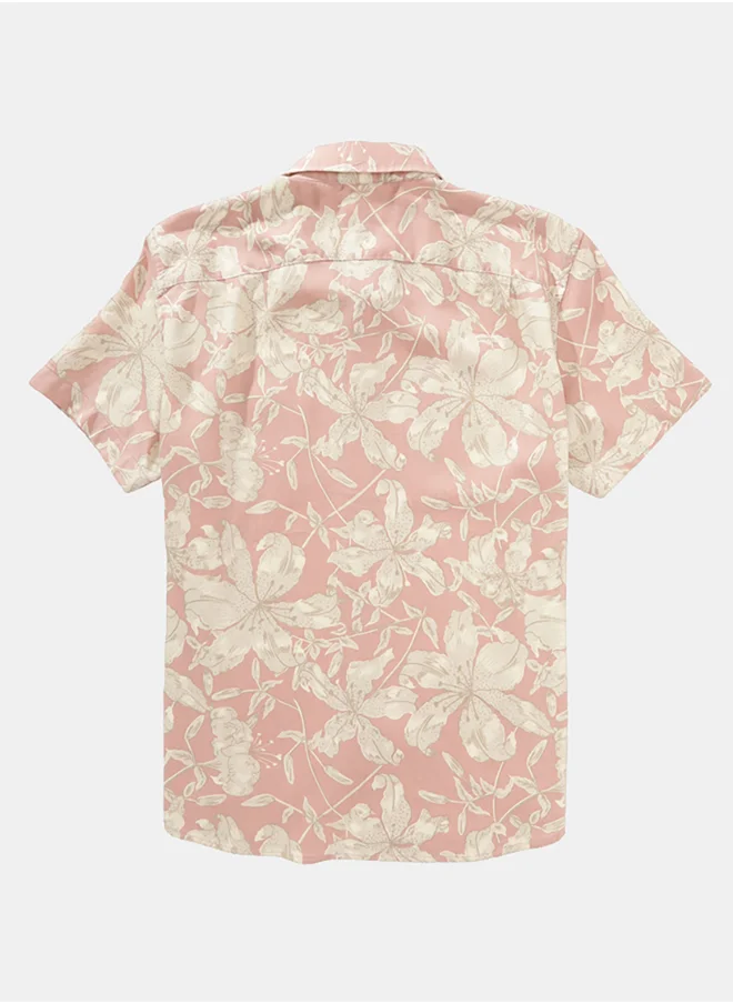 American Eagle AE Poolside Tropical Button-Up Shirt