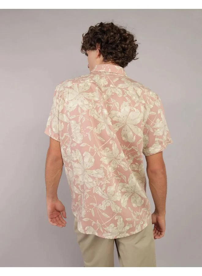 امريكان ايجل AE Poolside Tropical Button-Up Shirt