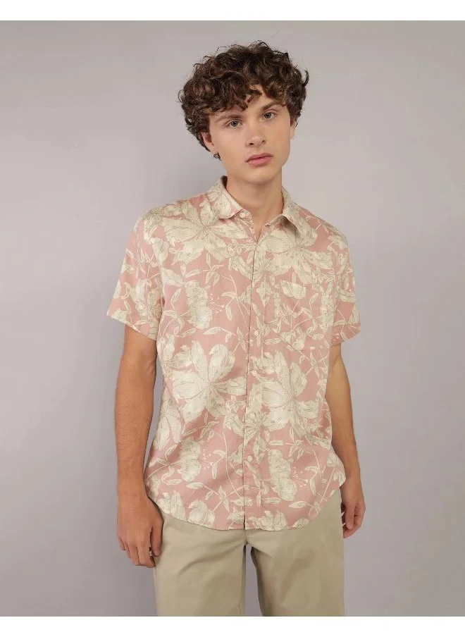 امريكان ايجل AE Poolside Tropical Button-Up Shirt