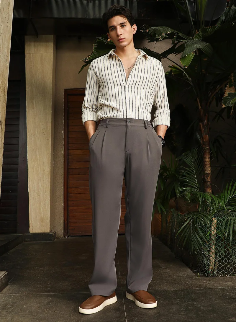 CAHOOT  Lightweight - Pleated Straight-Fit Tailoured Trousers for Men | Best Price UAE