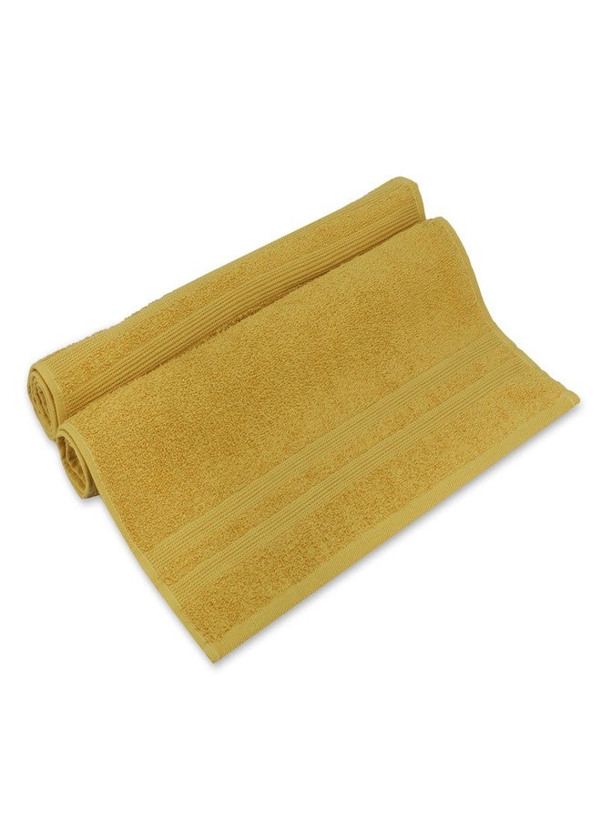 LUSH & BEYOND 100% Cotton 8 Piece Face, Hand & Bath Towel Set 500 GSM (Dark Yellow 17) - Image 4