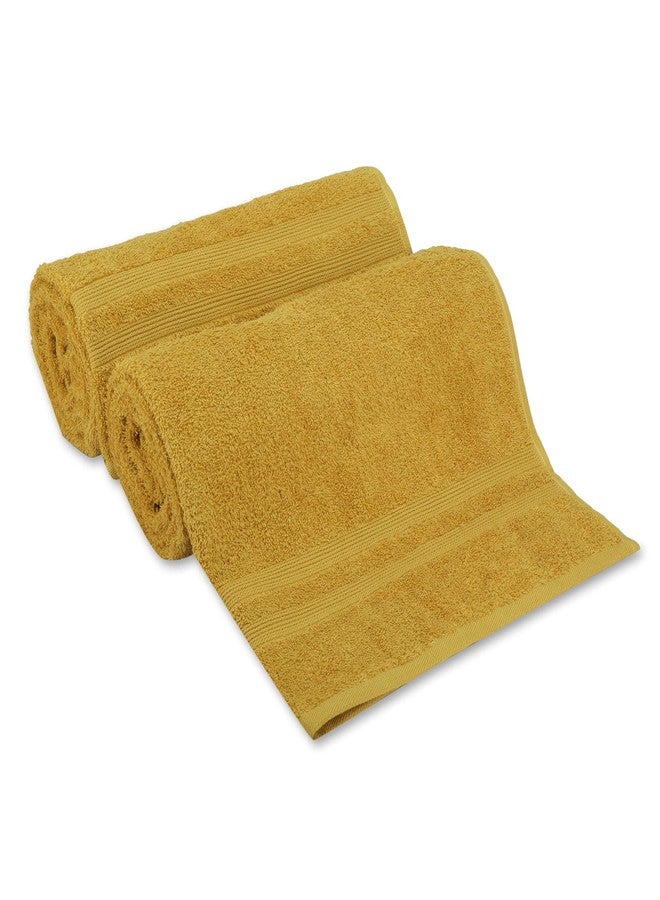 LUSH & BEYOND 100% Cotton 8 Piece Face, Hand & Bath Towel Set 500 GSM (Dark Yellow 17) - Image 3