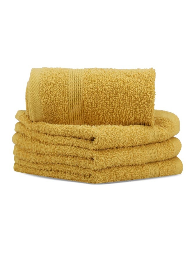 LUSH & BEYOND 100% Cotton 8 Piece Face, Hand & Bath Towel Set 500 GSM (Dark Yellow 17) - Image 5