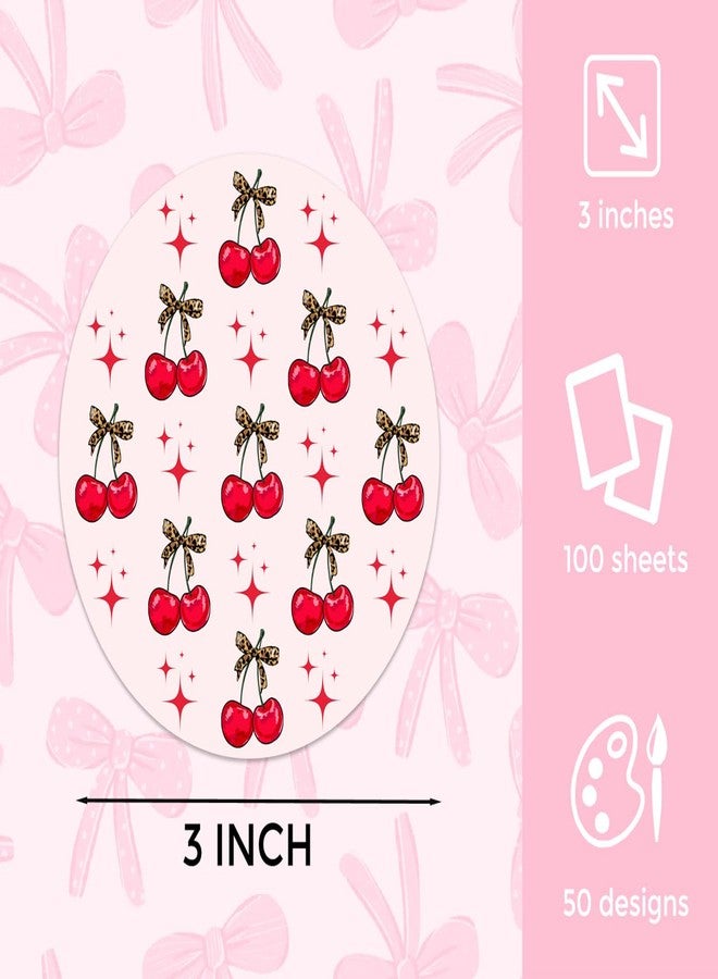 MUBYOK M506 3inch 100pcs Car Freshies Cardstock Cutouts Round for Circles Silicone Molds & Aroma Beads Accessories Supplies, Funny Quote, Western, Mama,Pink bow,Drive - Image 2