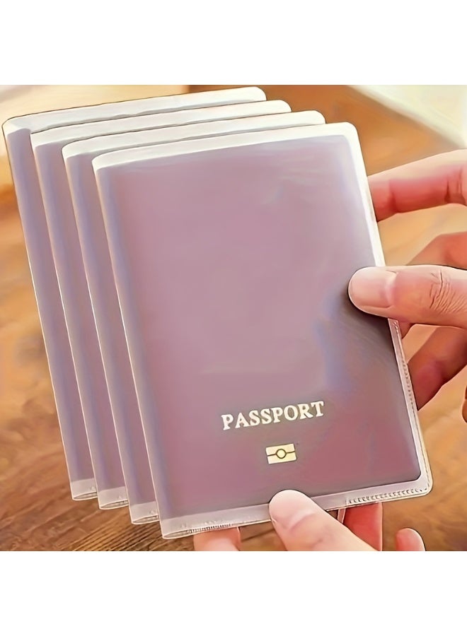 Goolsky 4pcs Transparent Durable Passport Covers with Multiple Card Slots - Image 1
