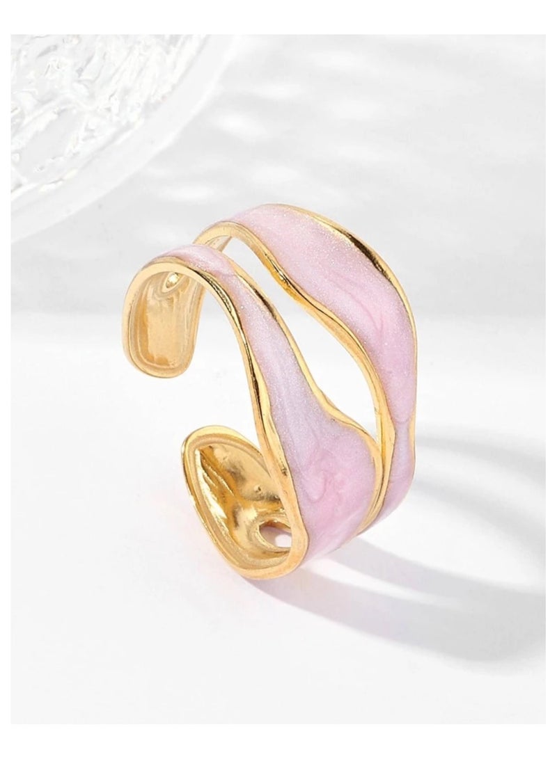 نونز أب خاتم نسائي أنيق من الاستانلس ستيل بمقاس موحد - Image 1