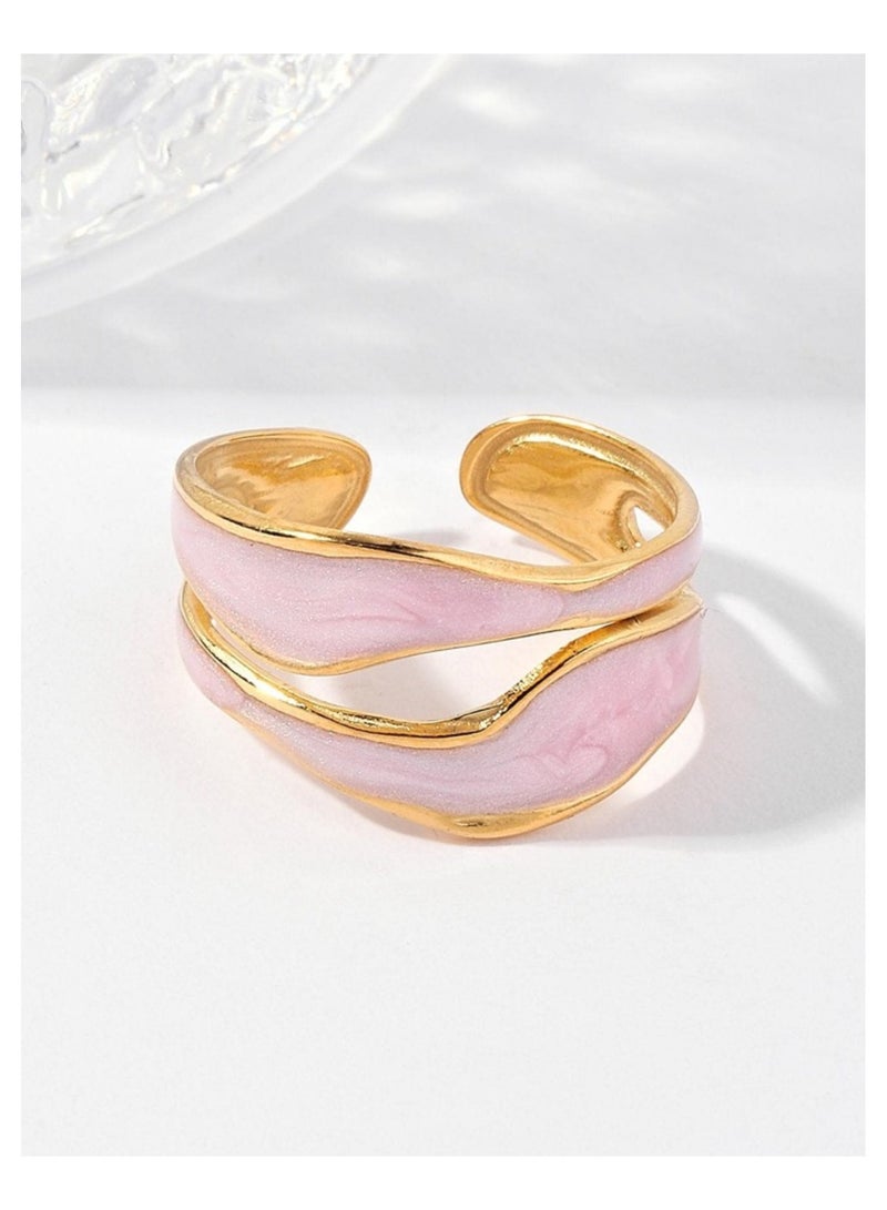 نونز أب خاتم نسائي أنيق من الاستانلس ستيل بمقاس موحد - Image 2