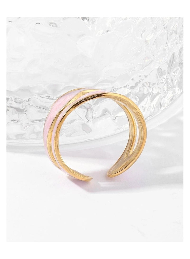 نونز أب خاتم نسائي أنيق من الاستانلس ستيل بمقاس موحد - Image 3