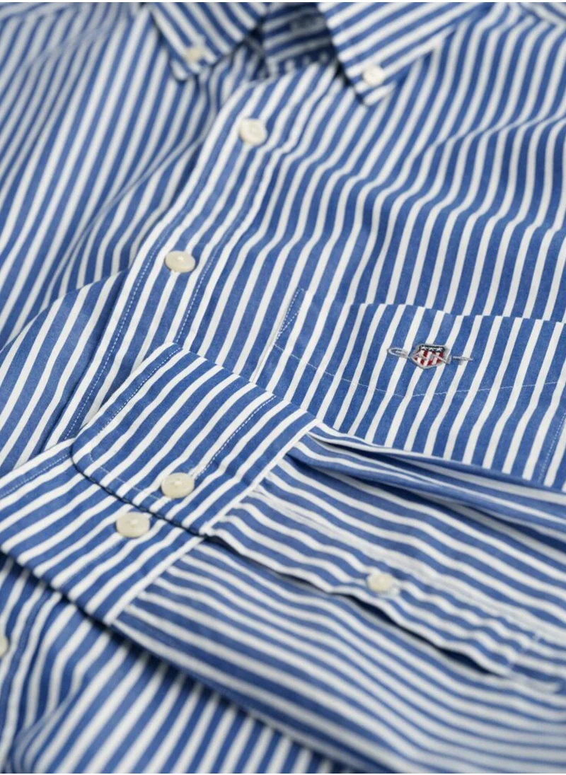 غانت Gant Regular Fit Striped Poplin Shirt