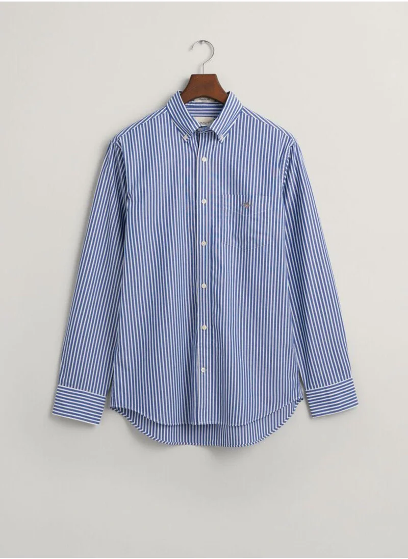 غانت Gant Regular Fit Striped Poplin Shirt