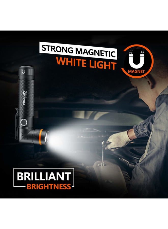 NICRON UV Flashlight, N72-UV 800LM White Light, Freely Switch Between White Light and UV Light Detector for Dog Urine, Wet Stains Bed Bugs,Camping, Outdoor,Maintain (18650/AAA Not Included) - Image 5
